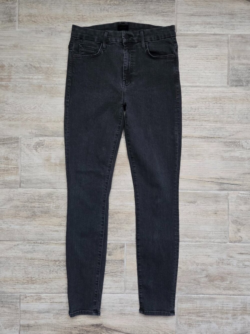 Mother High Waisted Looker Jeans Womens Dancing in the Dark Grey Stretch Feel 28